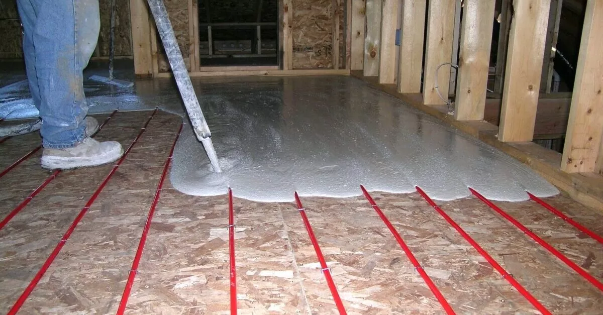 Radiant Heating Floor Leveling Heated, Laminate Flooring Over Radiant Heated Concrete