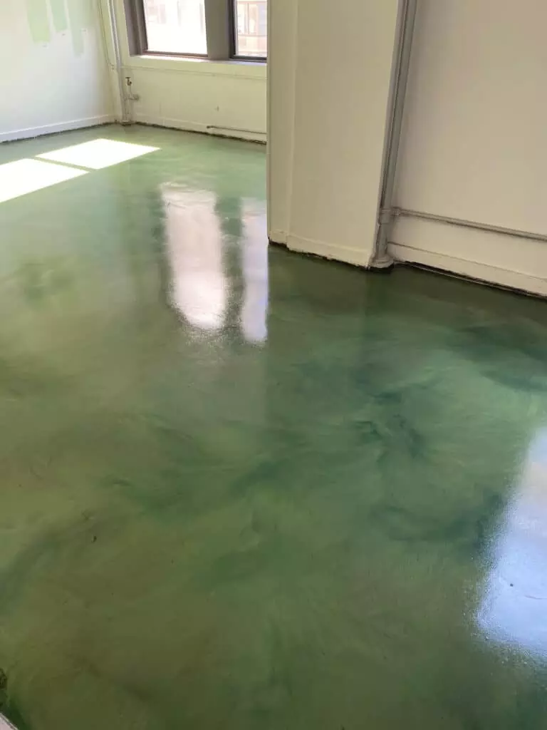 Metallic Epoxy Floor Green