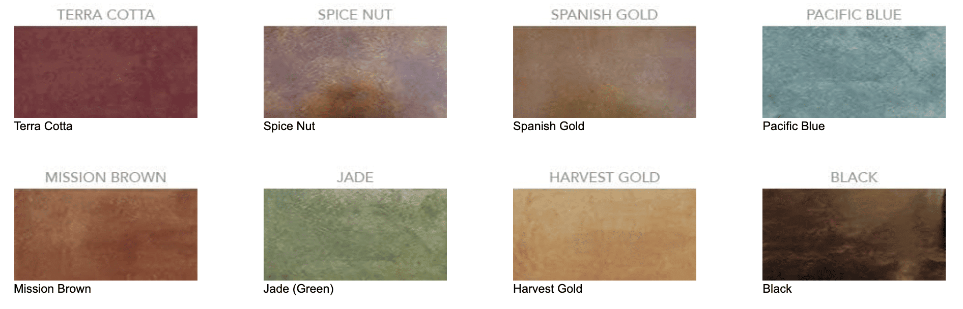 Concrete Stain Colors - Surecrete - Solid And Semi-Transparent