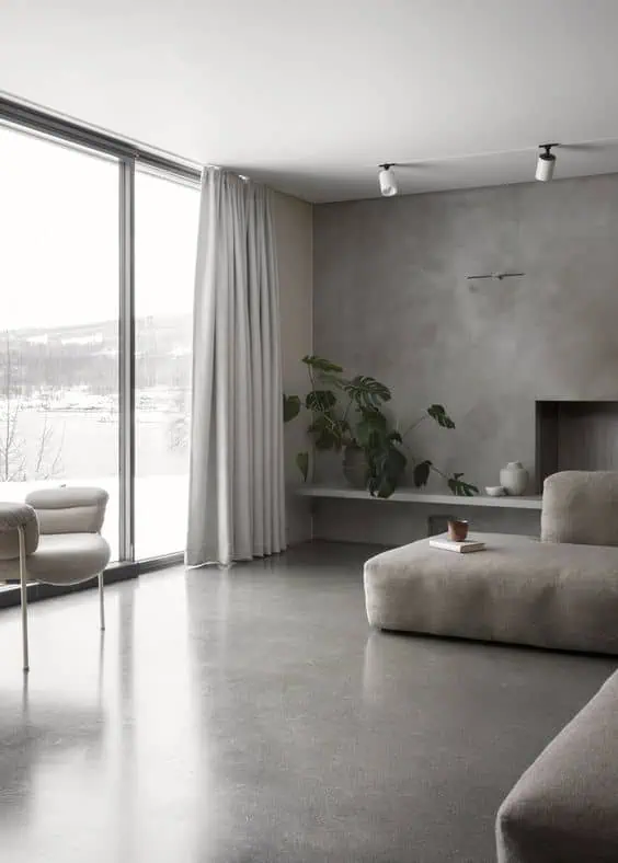 Polished Concrete Living Room